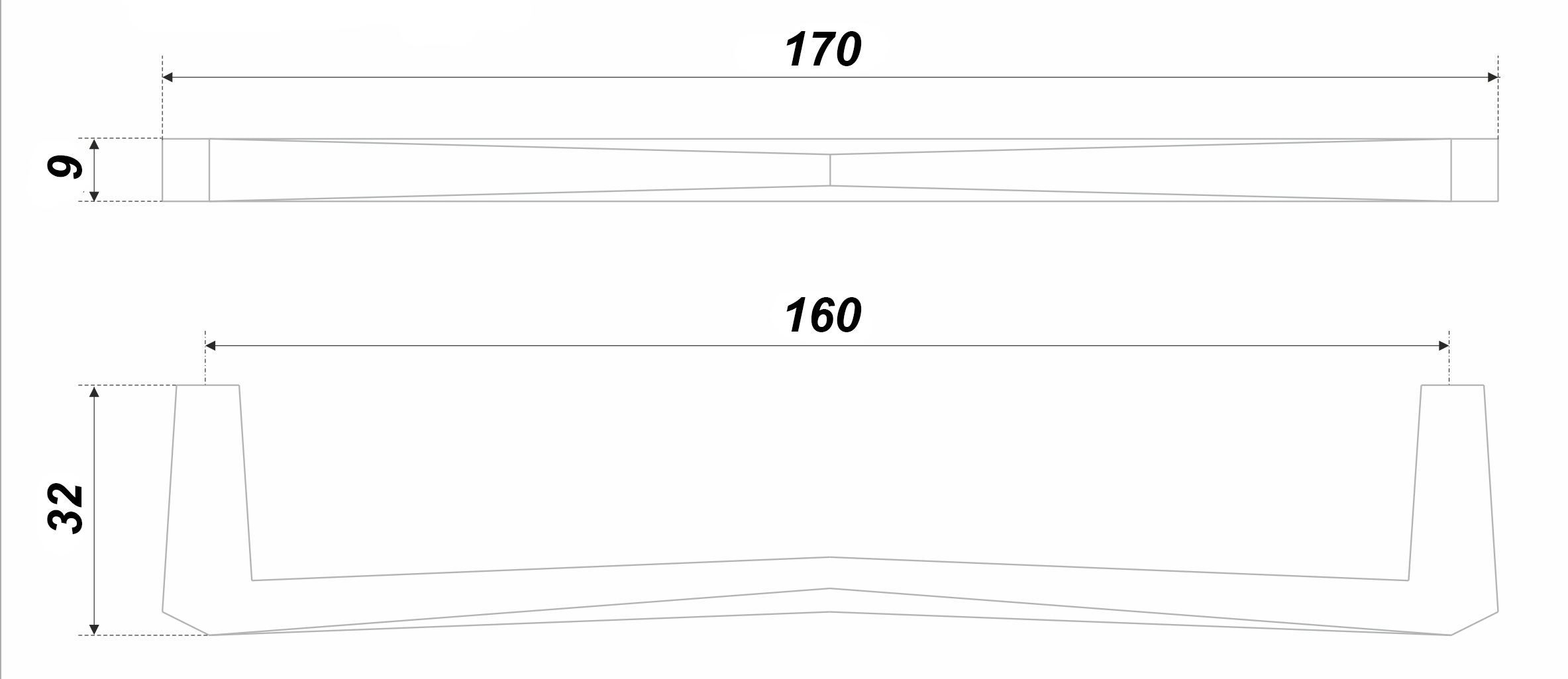 Мебельная ручка artline rs195mbsn 1 160