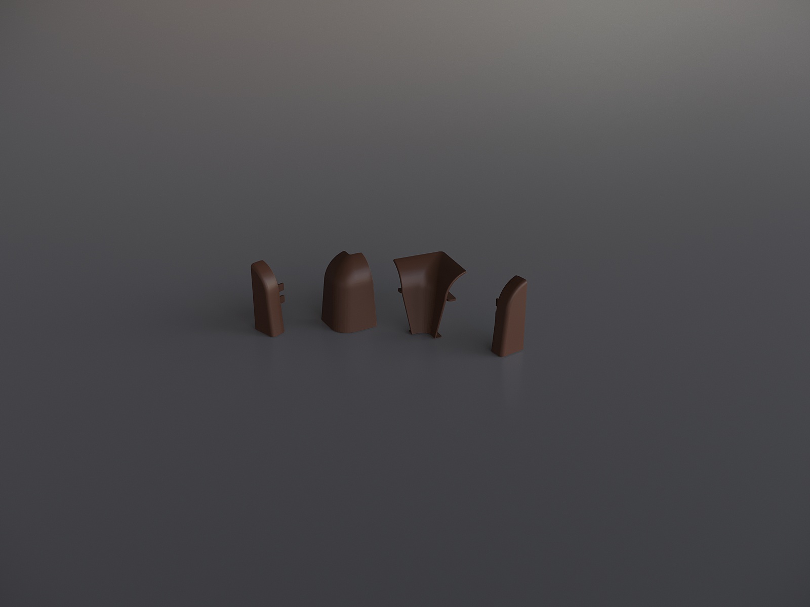 Комплект заглушек для плинтуса TwinC, Chocolate, 10