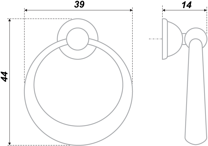 Мебельная ручка rc031ab 3